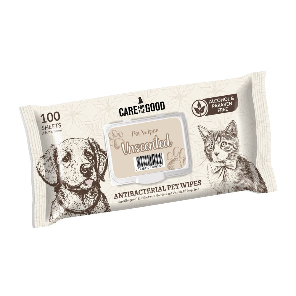 30% OFF: Care For The Good Antibacterial Pet Wipes For Cats & Dogs 100pc