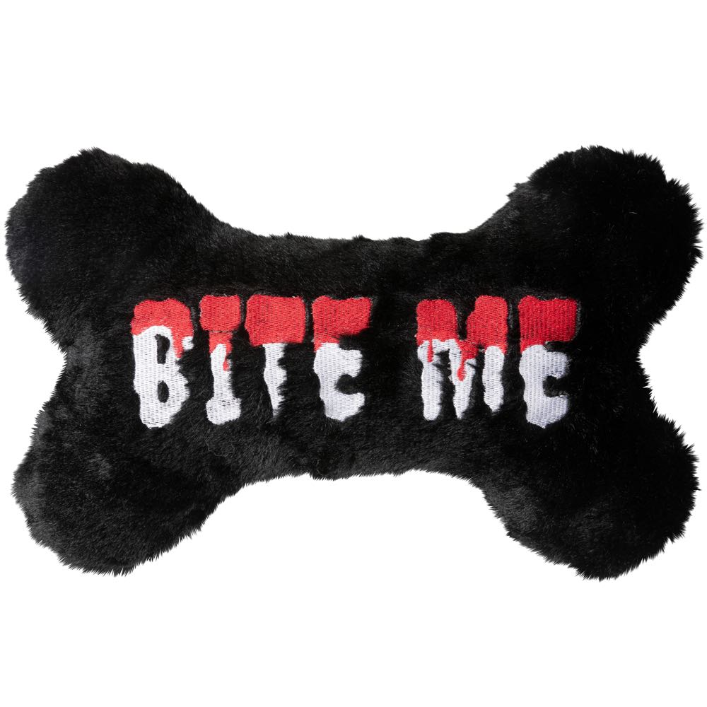 15% OFF: FuzzYard Halloween Bite Me Bone Plush Dog Toy