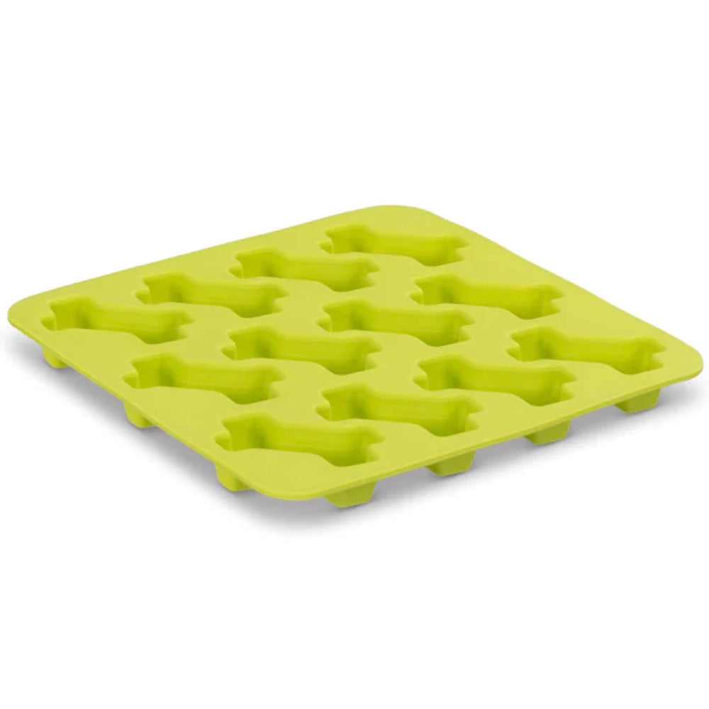 "Messy Mutts Silicone Dog Treat Making Mold (12 Bones, Green)"