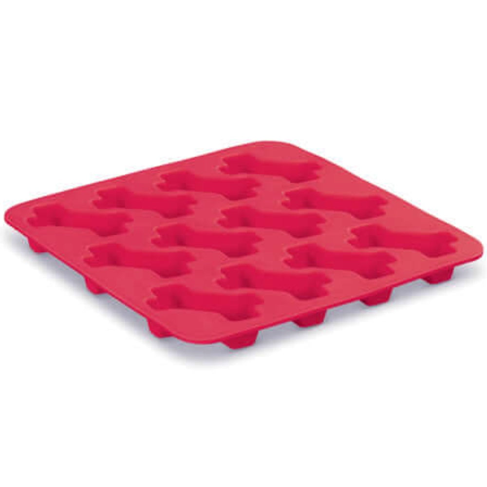 "Messy Mutts Silicone Dog Treat Making Mold (12 Bones, Watermelon)"